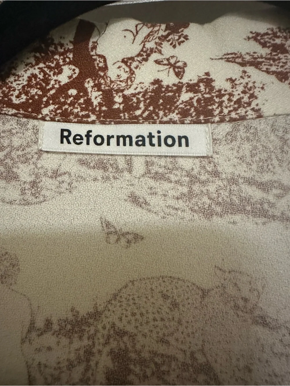 Reformation Small Nude Aloha Shirt